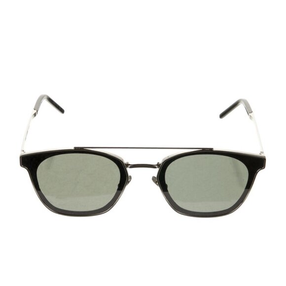 Saint Laurent Silver Wayfarer Mirrored Sunglasses - Picture 1 of 3